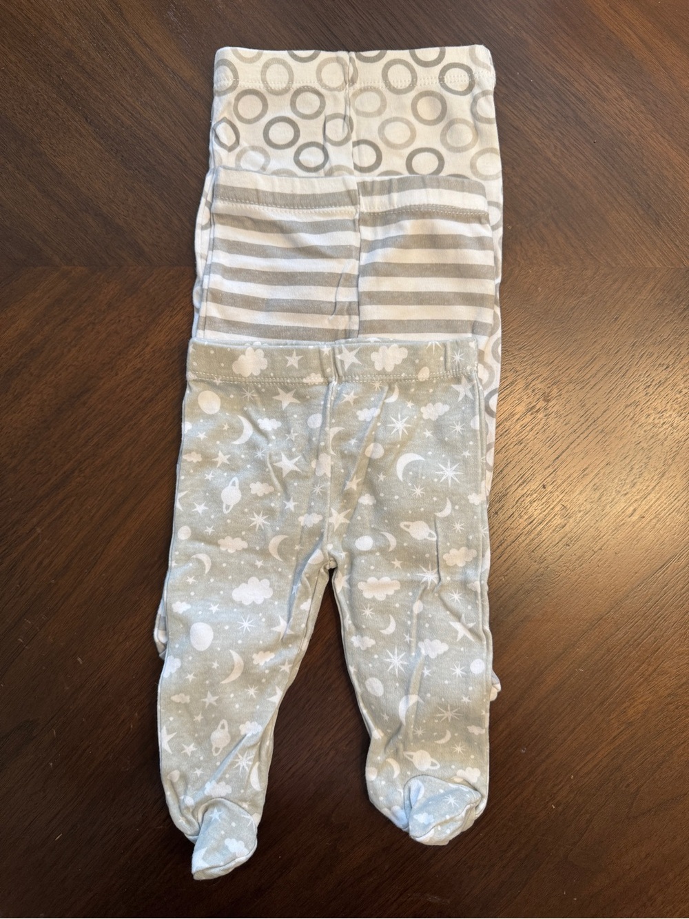 Gray Baby Footed Pants Set | 3 months